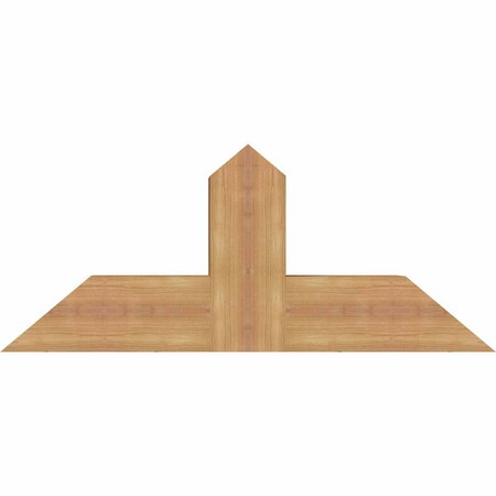 Ekena Millwork Portland Timber Gable Bracket, Western Red Cedar, 36"W x 15"H x 5 1/2"D x 5 1/2"F, 10/12 Pitch GBW036X15X0606POR00SWR